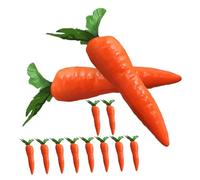 HOOTNEE Lifelike Artificial Carrots 12pcs Simulation Vegetable Props for Home Décor, Vegetable Photography, and Pretend Play Toys