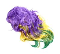 HOOTNEE Long Curly Carnival Wig with Bangs for Women, Wavy Design Hair Accessory Made of K Silk and P Silk, for Cosplay and Halloween, Natural Look and Feel like Human Hair
