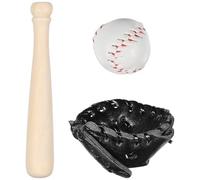 HOOTNEE Mini Baseball Kit Dollhouse Accessories 3pcs Set with Bat, Glove, and Ball for Dollhouse Décor and Pretend Play Sports Miniatures