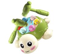 HOOTNEE Mini Cartoon Tortoise Whack Hammer for Hammering Cognitive Plaything with Double Mallets Educational Reaction Training Game for Boys and Early Learning Fun