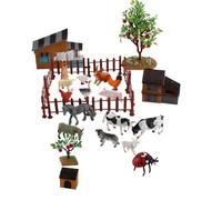 HOOTNEE Mini Farm Animal Figurine Realistic Farmhouse Simulation Accessories for Educational Playset Cake Toppers