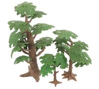 HOOTNEE Mini Scene Accessory 3PCS Tree Model Realistic Pine Trees in Three Sizes for Micro Landscape and Model Railroad Decoration
