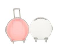 HOOTNEE Miniature Pink Doll Suitcase Storage Box Compact Carrying Case for Creative Play and Hand-Eye Coordination Development