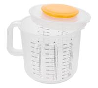 HOOTNEE Mixing Bowl with Scale 2.5L Plastic Measuring Cup with Lid Suitable for Kitchen and Baking Tasks
