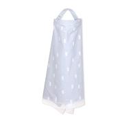 HOOTNEE Multi-Functional Nursing Cover for Moms, Cotton Breastfeeding Shawl Mesh, Grey Crown Pattern, Lightweight Privacy Cloak for Discreet Feeding Outdoors