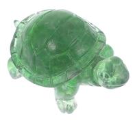HOOTNEE Natural Crystal Turtle Sculpture Figurine Desk Decor Feng Shui Animal Ornament Desktop Art Craft for Home and Office