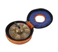 HOOTNEE Nepal Copper Cymbals Bell Meditation Bell Yoga Percussion Instrument Small Copper Chime Six Pattern and Set for Mindfulness Practice