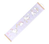 HOOTNEE Nordic Style Hanging Height Ruler for Wall Décor Oil Painting Growth Chart Unicorn Design Purple Nursery Measure