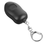 HOOTNEE Personal Emergency Alarm Flashlight Emergency Alarm, Plastic, Black, Loud Sound LED Light, Keychain Attachment, the Elderly