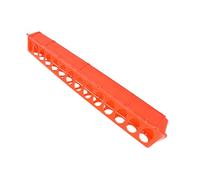 HOOTNEE Pigeon Cage Feeding Long Trough Red Plastic Bird Food Container Easy Clean and Install Bird Cage Accessory for Canaries Cockatiels and Chickens