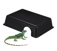 HOOTNEE Plastic Reptile Turtle Cave Fish Tank Ornament, Durable Aquarium Hideout for Amphibians and Reptiles with Climbing Platform