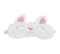 HOOTNEE Plush Rabbit Sleeping Eye Mask Soft Breathable for Travel Nap Sleep with Elastic Band for and White Crown Design