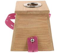 HOOTNEE Portable Khaki Moxibustion Box Single Hole Design and Strap, Wooden Material Magnet for Heat Dissipation and Robust Use, for Traditional Moxibustion Therapy and Pain Relief