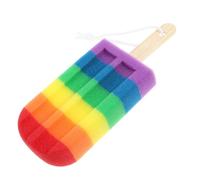 HOOTNEE Portable Korean Skin Scrubber Sponge Made of High-Density Sponge Exfoliating Function and Cute Ice Cream Shaped Design, for Outdoor Travel and Business Trips Random Color