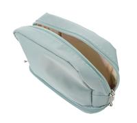 HOOTNEE Portable Makeup Brush Travel Case with Dual Compartment Organizer for Women Water-Resistant Nylon Cosmetic Pouch with Bottom Divider for Efficient Storage and Compact Toiletry Bag