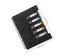 HOOTNEE Professional Spiral Notebook and Labeled Tabs with Sturdy Construction with Tabs, A5 Small Notebook College Ruled Paper and Meeting Minutes for Note Taking, Meeting Minutes, and