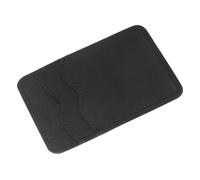 HOOTNEE PU Leather Phone Card Holder Wallet with Adhesive Backing Double Card Slot Stick Credit Id Sleeve for Various Phone Models Easy Application and Secure Fit Black