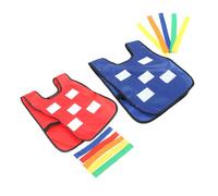 HOOTNEE Pull Tail Vests and Belts for Kids, Teamwork Game Training Toy, Outdoor Sports Activity Set with Blue and Red Vests and 10 Pull Tail Straps, Sensory Learning Equipment