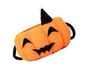 HOOTNEE Pumpkin-Shaped Cotton Rope Basket for Mini Storage Organizer for Desk Halloween Candy Holder Compact Orange Woven Basket for Small Spaces and Seasonal Decor