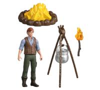 HOOTNEE PVC Collectible Wilderness Figure Set with Wild Bonfire Campfire Model, Realistic Character Doll for Outdoor Playhouse Decoration and Camping Scenes, 1 Random Style