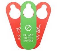 HOOTNEE PVC Door Hanging Tags 3pcs Do Not Disturb Signs with Eye-catching Design Ideal for Work and Cafe Usage
