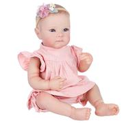 HOOTNEE Realistic Doll Soft Vinyl with Flexible Limbs Weighted for Lifelike Touch Portable for Playtime and Emotional Development Random Color