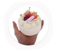 HOOTNEE Realistic Faux Cake Model with Cherry Design for Birthday Party Decor Photo Shoot Prop and Shop Display Accessory Detailed Food Model for Sweet Table Presentation