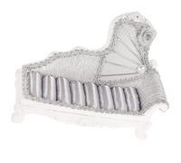 HOOTNEE Resin Jewelry Display Stand for Earrings and Necklaces, Silver Patterned Sofa-shaped Jewelry Holder Organizer, Earring Standing Display for Home and Craft Fair Use