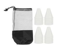 HOOTNEE Roller Sports Training Cones Portable Flat Bottom Design, Pe Material White Anti-wind Road Cones for Roller-skating Practice and Indoor Use