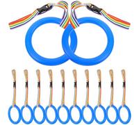 HOOTNEE Safety Walking Rope with 12 Rings and Detachable Handles, Adjustable Length Leash for Preschool and Park, Secure Connection Plastic and Fiber Material Leashes
