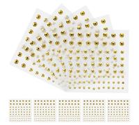 HOOTNEE Self-Adhesive Rhinestone Stickers 10 Sheets with Strong Adhesion Acrylic Crystal Gems for Face and Skin for Festival and Carnival Decorations