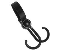 HOOTNEE Shopping Trolley Hook Stroller Hanger Practical Stroller Clips Double Hook Design Suspend Shopped Things Not Easy to Break Plastic and Polyester Material Simple Design