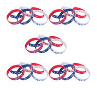 HOOTNEE Silicone Wristbands Portable Size 7x7x1.2cm 30pcs Patriotic Smooth Polished Edges with Vibrant American Flag Design for 4th of July Independence Celebrations and Barbecues
