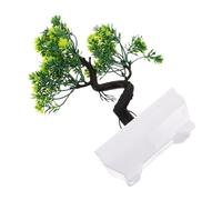 HOOTNEE Simulated Plant Pots Artificial Bonsai Tree Fake Realistic Small Potted Indoor Plant for Home Office Decoration Plastic Artificial Bonsai Tree Fairy Garden Home Decor Accessories