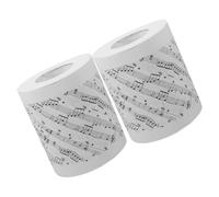 HOOTNEE Soft Toilet Paper Creative Music Themed Design with Music Notes Print 2 Rolls Luxurious and Practical Bathroom Tissue Rolls with Artistic Charm for Festive Occasions
