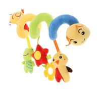 HOOTNEE Stroller Plush Hanging Spiral Activity Toy Squeaker Multi-function Crib Accessory for Months Bright Colors Sensory Development Easy to Attach and