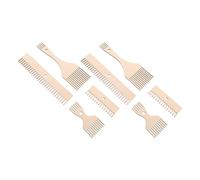 HOOTNEE Tapestry comb, 8pcs double-ended wooden comb, frame loom accessory for weaving projects and beginners