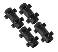 HOOTNEE Tent Pole Holder Canopy Pole Holder 4pcs Steel Construction with Dualnut Design and Large Aperture Windproof Stand for Outdoor Camping Deck