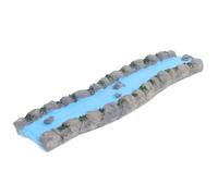 HOOTNEE Therapeutic Resin Miniature Sand Table Creek for Dollhouse Decor Realistic Garden Stream Landscape Accessory Mental Wellbeing Tool for Psychologists Home Office Yoga