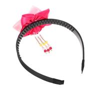 HOOTNEE Traditional Korean Hanbok Headband Tassel Flower Pendant Plastic Cloth Reusable Multiple Styling Options Cultural Elegance Hair Accessories on Different Occasions