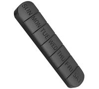 HOOTNEE Travel Vitamin Organizer Pill Box Multiple Compartments Black Pp Compact Storage Case for Daily Medicine Organizing and Protection for Travel and Home Use