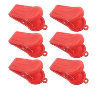 HOOTNEE Treadmill Emergency Stop Key Replacement, 6pcs Red Plastic Safety Switch Clips with Secure Fastening Mechanism, for Running Machines, Home and Gym Use