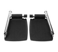 HOOTNEE Universal Wheelchair Footrest Pair with Aluminum Alloy Frame and Thickened Plastic Footplates Stable Wheelchair Pedals for Elderly and Patient Leg Support for Mobility Aids