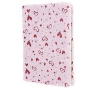 HOOTNEE Valentines Day Plush Notebook Pink Heart-Shaped Journal Book Fluffy Cover for Note Taking and Work Diary Gift for Women