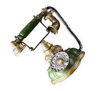 HOOTNEE Vintage Resin Rotary Telephone Figurine, Retro Decorative Landline Phone Model, Antique Style Home Ornament for Living Room, Easy to Clean Display Accessory
