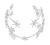 HOOTNEE Wedding Headpiece Hair Accessory Alloy for Brides and Bridesmaids Beautiful White Decoration Elegant Rhinestone Bridal Crown for Weddings and Valentine's Day