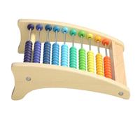 HOOTNEE Wooden Arithmetic Abacus with Smooth Edges for Montessori Math Learning for Calculation and Shape Cognition Safe Educational Tool for Preschool