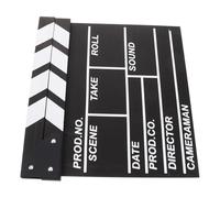 HOOTNEE Wooden Director's Clapper Board 30X27Cm Black Film Clapboard Movie Scene Board Filming Prop for Theater Party Decoration