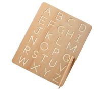 HOOTNEE Wooden Double-sided Alphabet Numbers Tracing Board for Educational Montessori Writing Practice Letter and Number Learning Board for Preschool