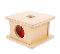 HOOTNEE Wooden Hand-Eye Coordination for, Montessori Cylinder Box Educational Shape Recognition Plaything for Early Learning and Cognitive Development